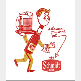 Schmidt Beer Man Retro Defunct Breweriana Posters and Art